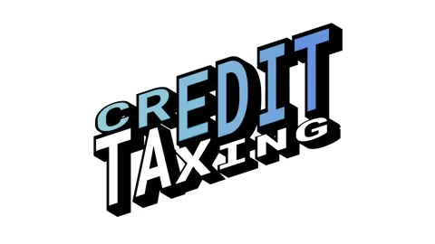 CREDIT vs TAXING, 3D Text Animation in Isometric View with Opposite Word Motion Stock Footage 314263400
