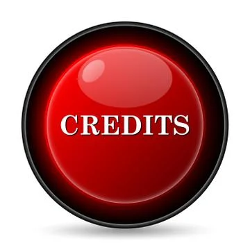 Credits icon. internet button on white background.. Stock Illustration
