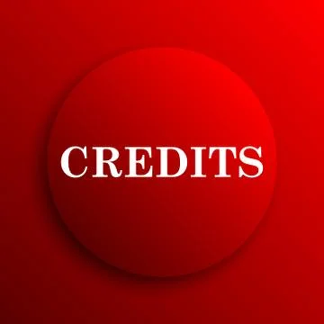 Credits icon. Internet button on white background.. Stock Illustration