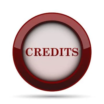 Credits icon. Internet button on white background. . Stock Illustration