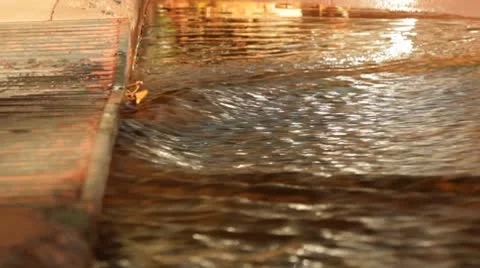 Creek Flows into Storm Drain Oak Creek Sedona Arizona Stock Footage 8955455