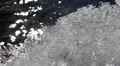 Creek Frosting Winter Background Cold Wintry Fractals Icicle Ice Flowers River HD Footage