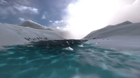 Creek ice Video stock 24674925