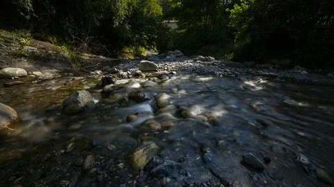 A creek near Triora in timelapse movie. Stock Footage
