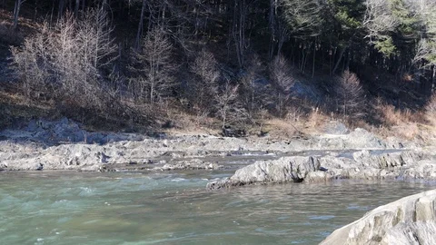 Creek at Quechee Gorge Stock Footage 120960946