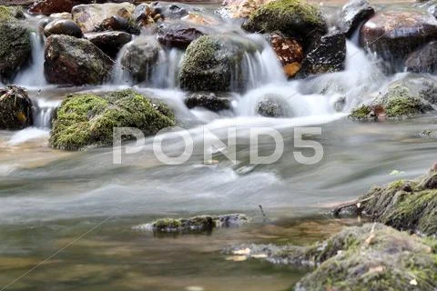 Creek with rocks spring scene.JPG Stock Photos