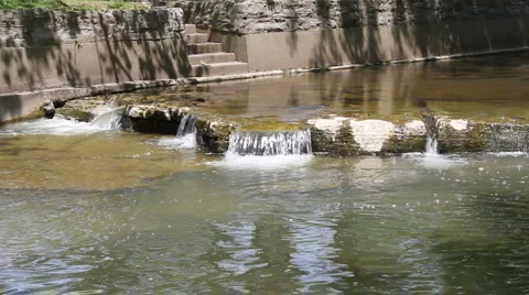 Creek Small Waterfall Stock Footage 5186690
