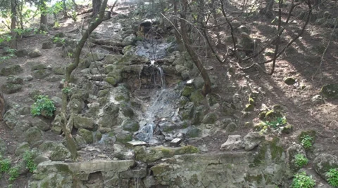 Creek Streaming Down Some Rocks, Nature, Woods,Trail Vídeos de archivo 37028915