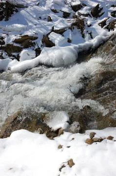 Creek in winter Stock Photos