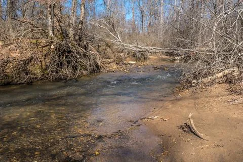 A creek in wintertime Stock Photos