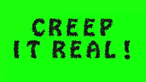 Creep it real bat typeface green screen Stock Footage 314698824