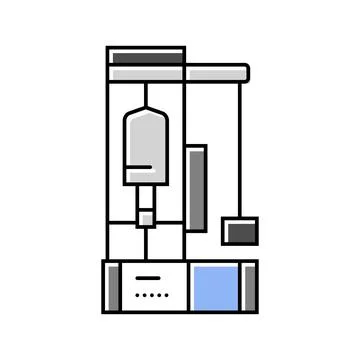 Creep testing materials engineering color icon vector illustration Illustrazione stock