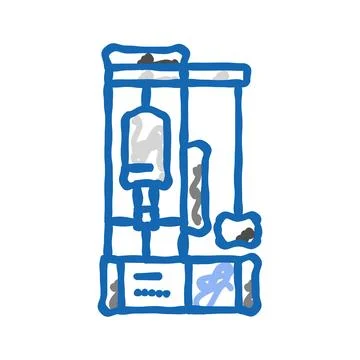 Creep testing materials engineering icon doodle illustration イラスト素材