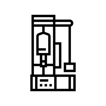 Creep testing materials engineering line icon vector illustration Stock Illustration