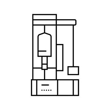 Creep testing materials engineering line icon vector illustration Stock Illustration