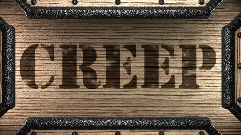 Creep on wooden stamp Stock Footage