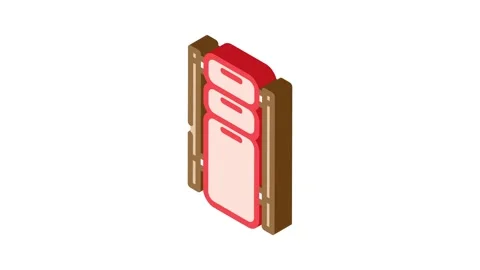 Creeper car repair tool isometric icon animation Stock Footage 327280974
