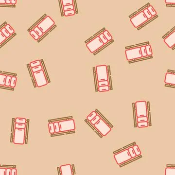 Creeper car repair tool vector seamless pattern Stock Illustration
