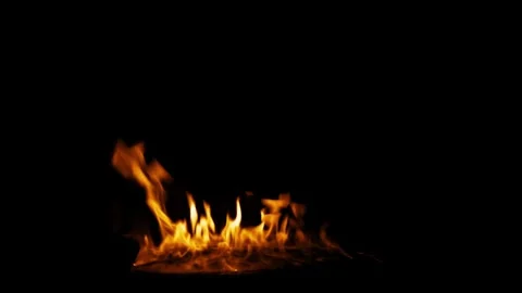 Creeping Ground Fire Atmospheric Layer on black screen Stock Footage 324943082