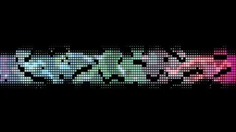 Creeping line of multi-colored squares. Abstract colorful running pixels ba.. 스톡 일러스트