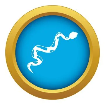 Creeping snake icon blue vector isolated Stock Illustration