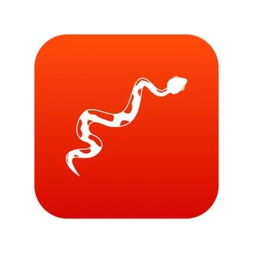 Creeping snake icon digital red Stock-Illustration