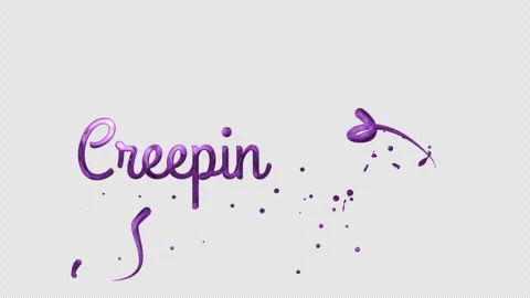 Creepin'It Real Handwriting Animation Spooky Purple 4K Transparent Background 库存影片 342755046