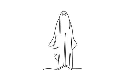 A creepy cloaked ghost Stock Illustration