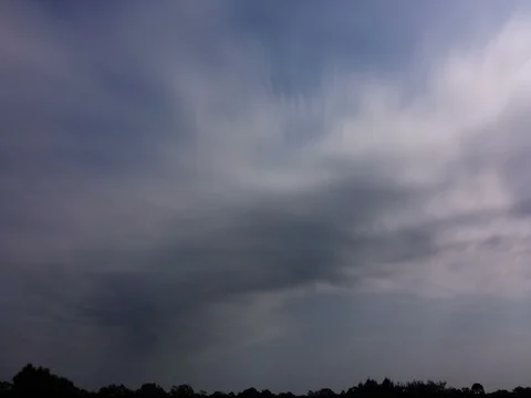 Creepy Clouds Moving Over in Time Lapse (2160p 25fps) Stock Footage 72661817