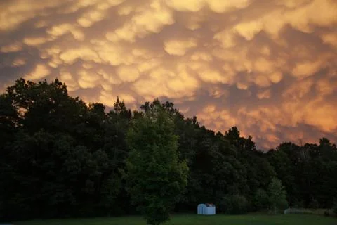 Creepy clouds Stock Photos