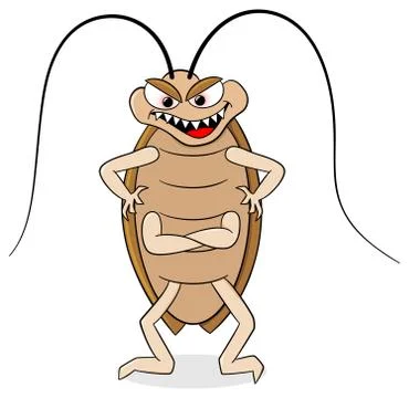 Creepy cockroach Illustrazione stock