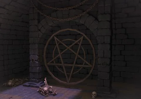 Creepy dungeon Stock Illustration