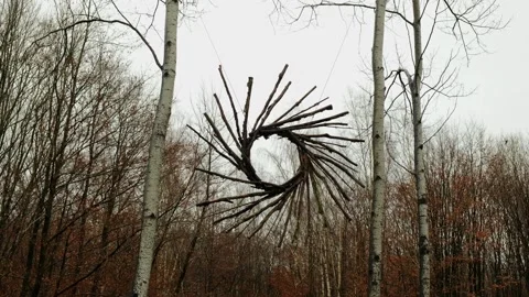 Creepy figure in a forest. Stock Footage 172525983