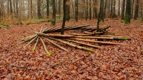 Creepy figure in a forest. Stock Footage 172525998