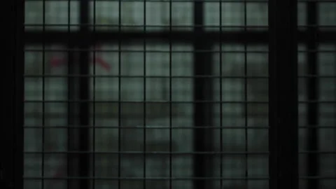 Creepy freight elevator doors closing Video stock 151874470