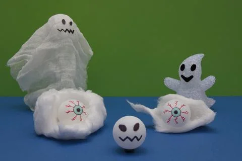 Creepy ghosts rejoice while in front of them are dominant eyes. Stock Photos