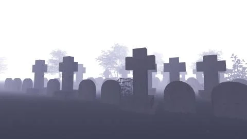 Creepy Graveyard Illustrazione stock