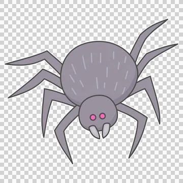 Creepy grey spider Stock Illustration