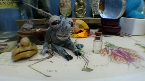 Creepy Horror House Objects 8 Stock Footage 221084387