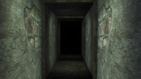 Creepy Looping Corridor Stock Footage 263222030