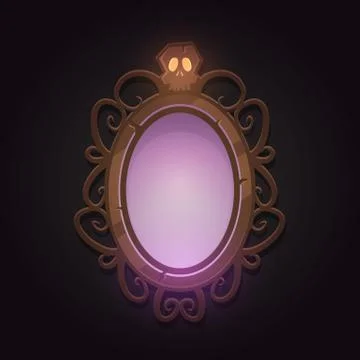 Creepy Mirror Stock Illustration