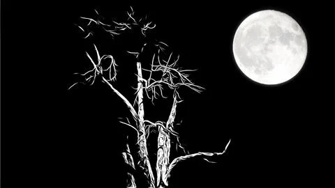 Creepy Moon Stock Photos