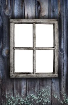 Creepy old window Stock Photos