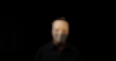 Creepy plastic mask moving. Stock Footage 240198578
