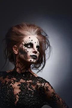 Creepy queen. Stock Photos