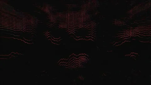 Creepy Red Horror Faces Barely Visible Through Modulation Glitches Stock Footage 167279309