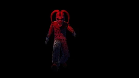 Creepy seamless animation of horror clow... | Stock Video | Pond5