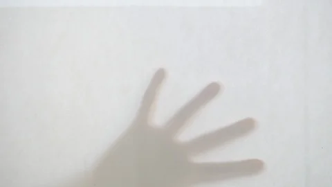 Creepy shadow of the hand Stock Footage 127894275