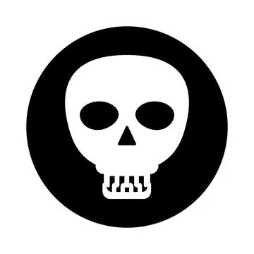 Creepy skull icon. Poison. Vector. Stock Illustration