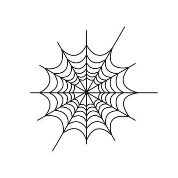 Creepy spider web vector illustration. Spider web isolated. Vector EPS10 Stock Illustration
